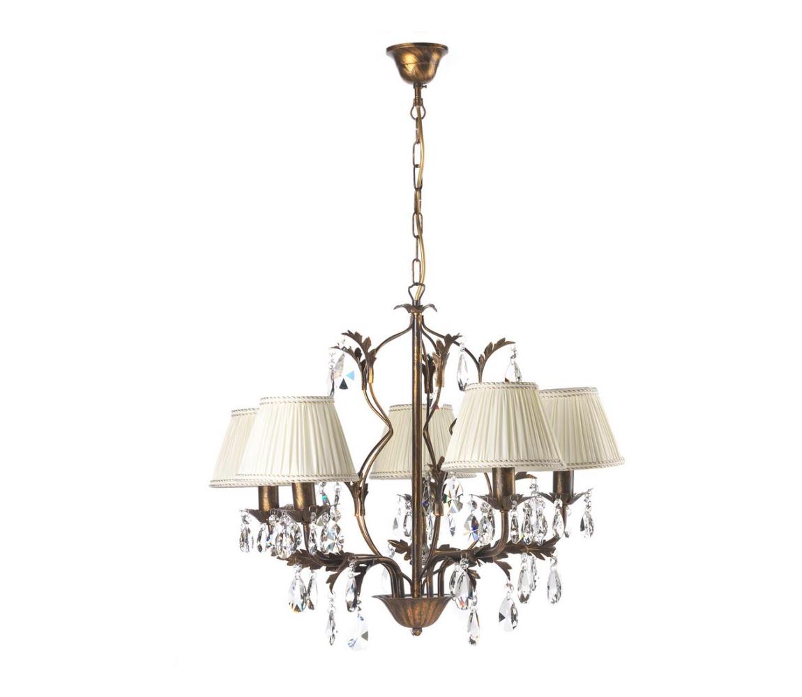 ONLI - Żyrandol na łańcuchu KAREN 5xE14/6W/230V brąz