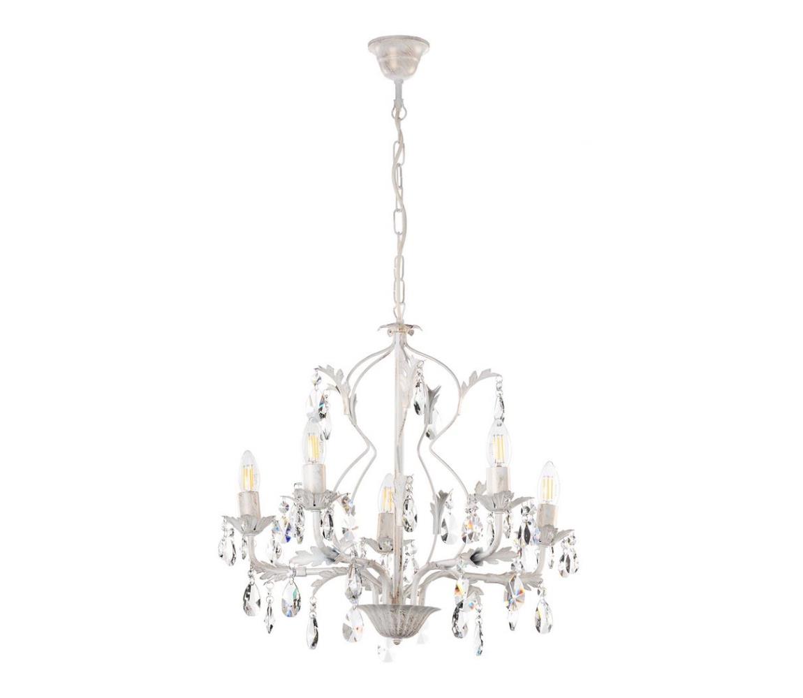 ONLI - Żyrandol na łańcuchu TERESA 5xE14/6W/230V białe