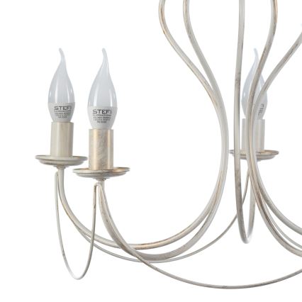 ONLI - Żyrandol na łańcuchu CANDELA 5xE14/6W/230V biały