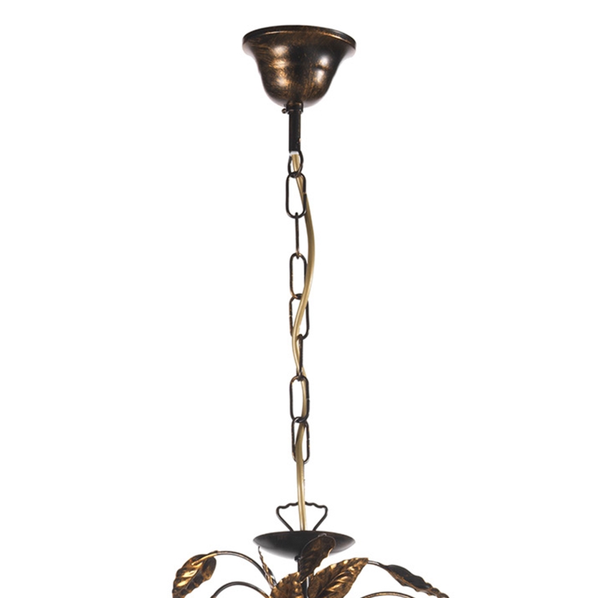ONLI - Żyrandol na łańcuchu COLLANA 6xE14/6W/230V brąz/złoty