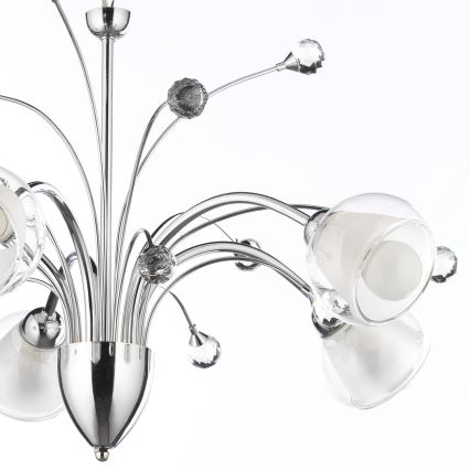ONLI - Żyrandol na łańcuchu DIAMANTE 5xE14/6W/230V