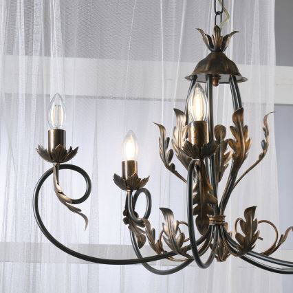 ONLI - Żyrandol na łańcuchu GRETEL 5xE14/6W/230V