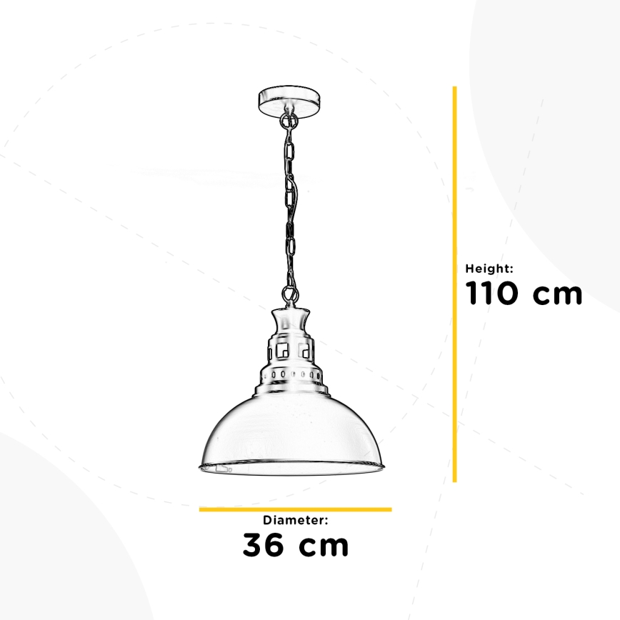 ONLI - Żyrandol na łańcuchu ISTANBUL 1xE27/22W/230V czarne