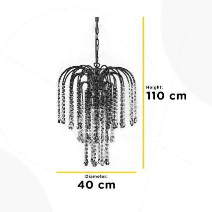 ONLI - Żyrandol na łańcuchu PIOGGIA 3xE14/6W/230V chrom