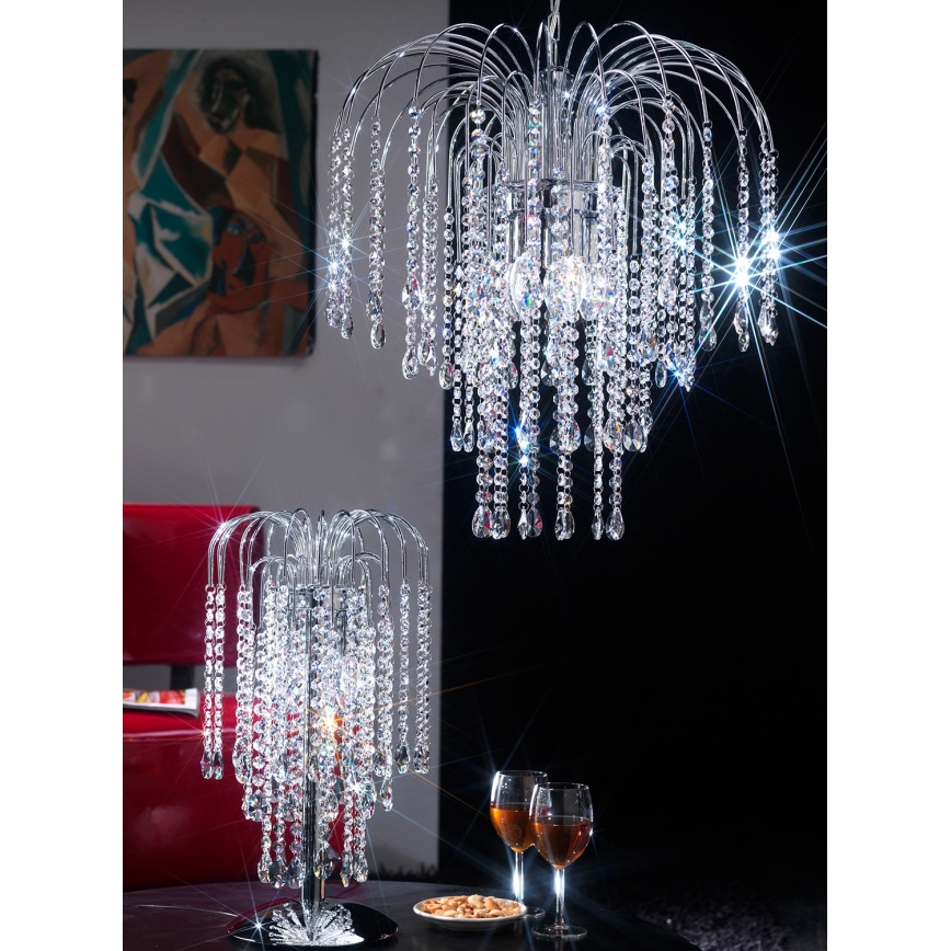 ONLI - Żyrandol na łańcuchu PIOGGIA 5xE14/6W/230V chrom błyszczący