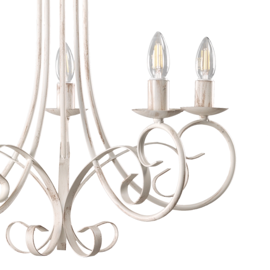 ONLI - Żyrandol na łańcuchu POMPEI 5xE14/6W/230V kremowy