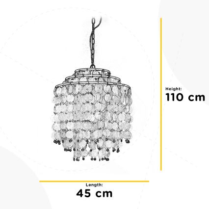 ONLI - Żyrandol na łańcuchu RUBEN 3xE27/22W/230V