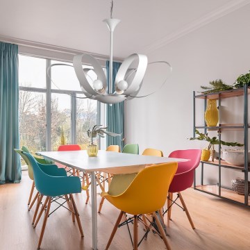 ONLI - Żyrandol na łańcuchu SERENA 6xE14/6W/230V biały