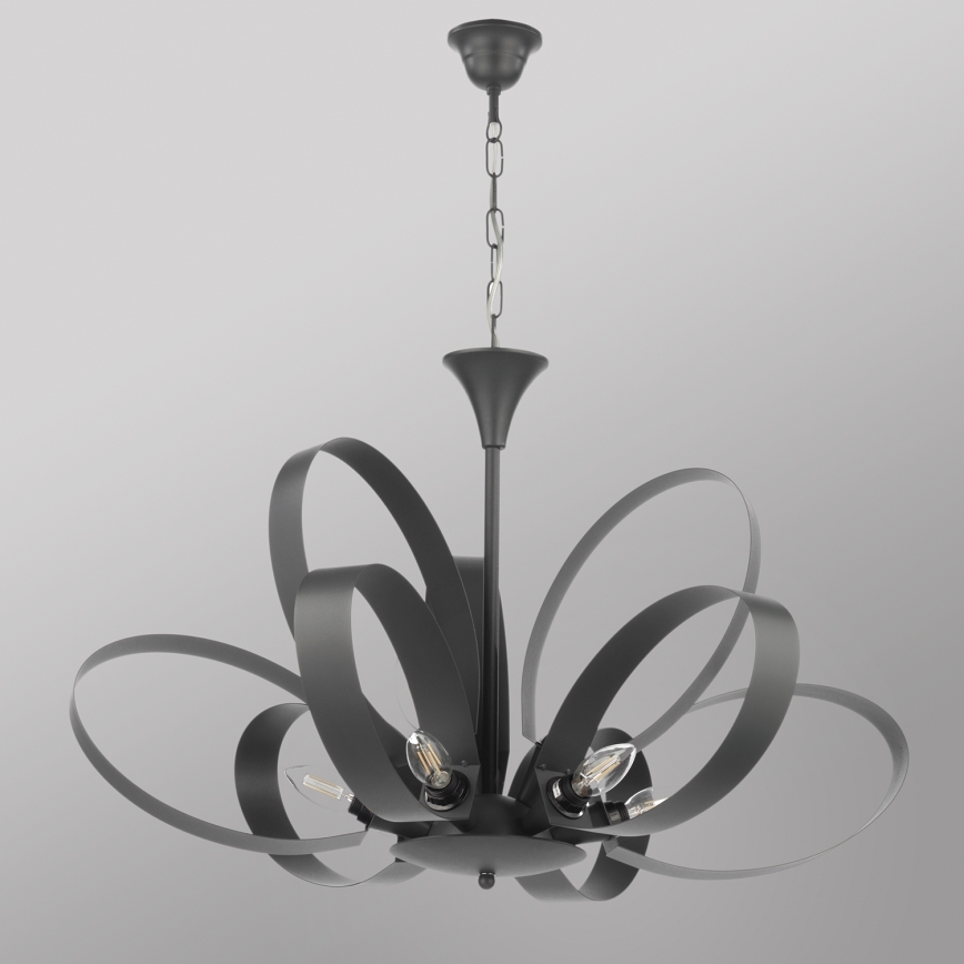 ONLI - Żyrandol na łańcuchu SERENA 9xE14/6W/230V czarny