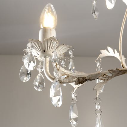 ONLI - Żyrandol na łańcuchu TERESA 3xE14/6W/230V biały