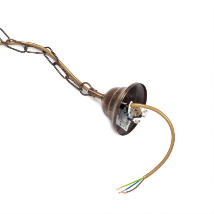 ONLI - Żyrandol na łańcuchu TERESA 5xE14/6W/230V brąz