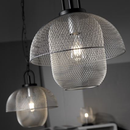 ONLI - Żyrandol na łańcuchu ZAIR 1xE27/22W/230V czarny/srebrny