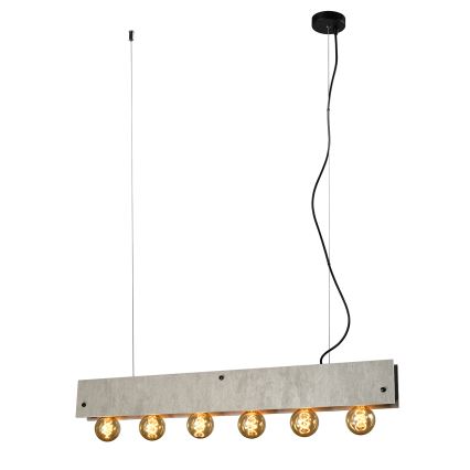 ONLI - Żyrandol na lince ARGO 6xE27/22W/230V szary