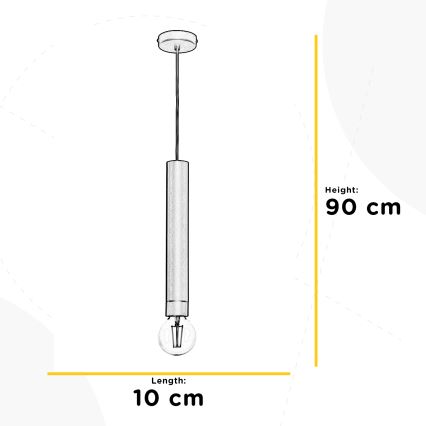 ONLI - Żyrandol na lince DORA 1xE27/15W/230V czarny