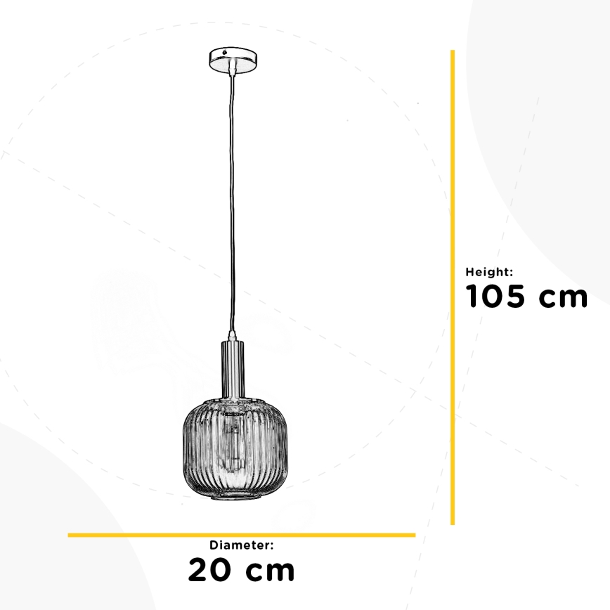 ONLI - Żyrandol na lince DOROTY 1xE27/22W/230V śr. 20 cm