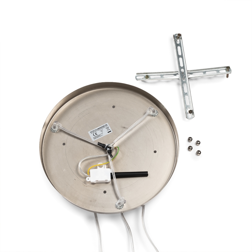 ONLI - Żyrandol na lince DOROTY 3xE27/15W/230V biały/chrom błyszczący