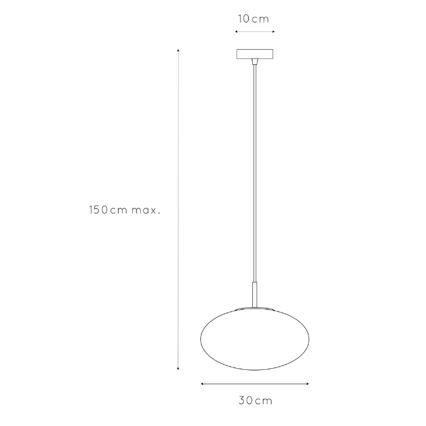 ONLI - Żyrandol na lince JANET 1xE27/6W/230V śr. 30 cm