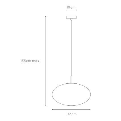 ONLI - Żyrandol na lince JANET 1xE27/6W/230V śr. 38 cm