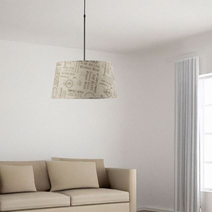ONLI - Żyrandol na lince MAIDA 1xE27/15W/230V śr. 50 cm brązowy