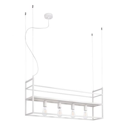 ONLI - Żyrandol na lince z półką JEFFER 4xE27/22W/230V biały
