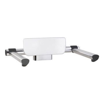 Oparcie 60x18,5 cm srebrne/białe
