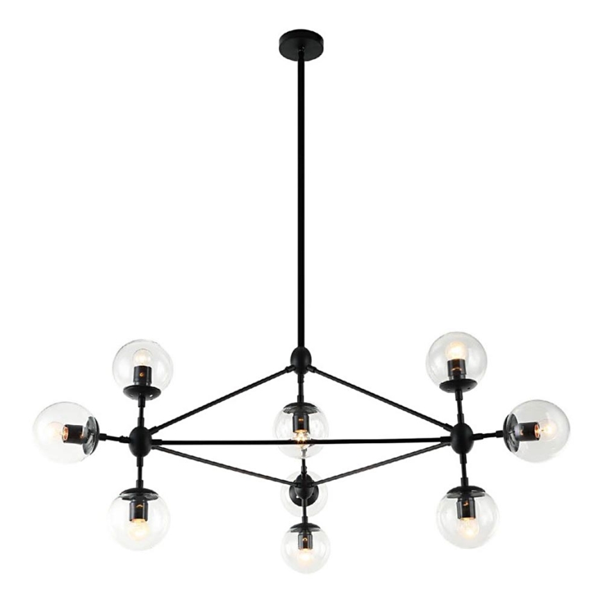 Open Design OR80094 - Żyrandol na pręcie BAO 10xE27/8W/230V śr. 90 cm czarny