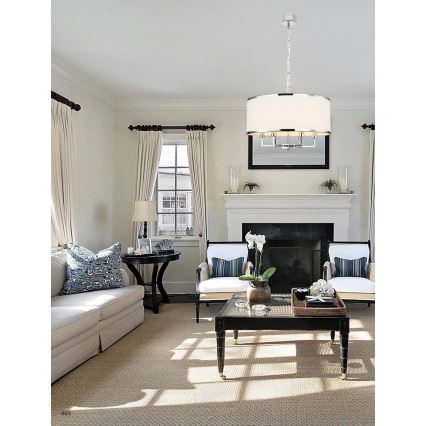 Open Design OR80216 - Żyrandol na łańcuchu CASA 6xE14/15W/230V kremowy/błyszczący chrom