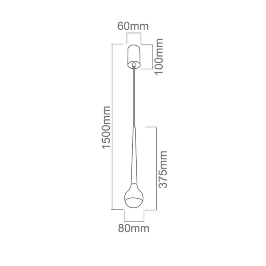 Open Design OR80247 - LED Lampa wisząca na lince CAPPI LED/5W/230V czarna
