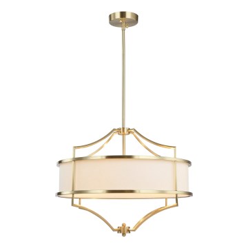 Open Design OR80933 - Żyrandol na pręcie STESSO 4xE27/15W/230V śr. 55 cm mosiądz/biały