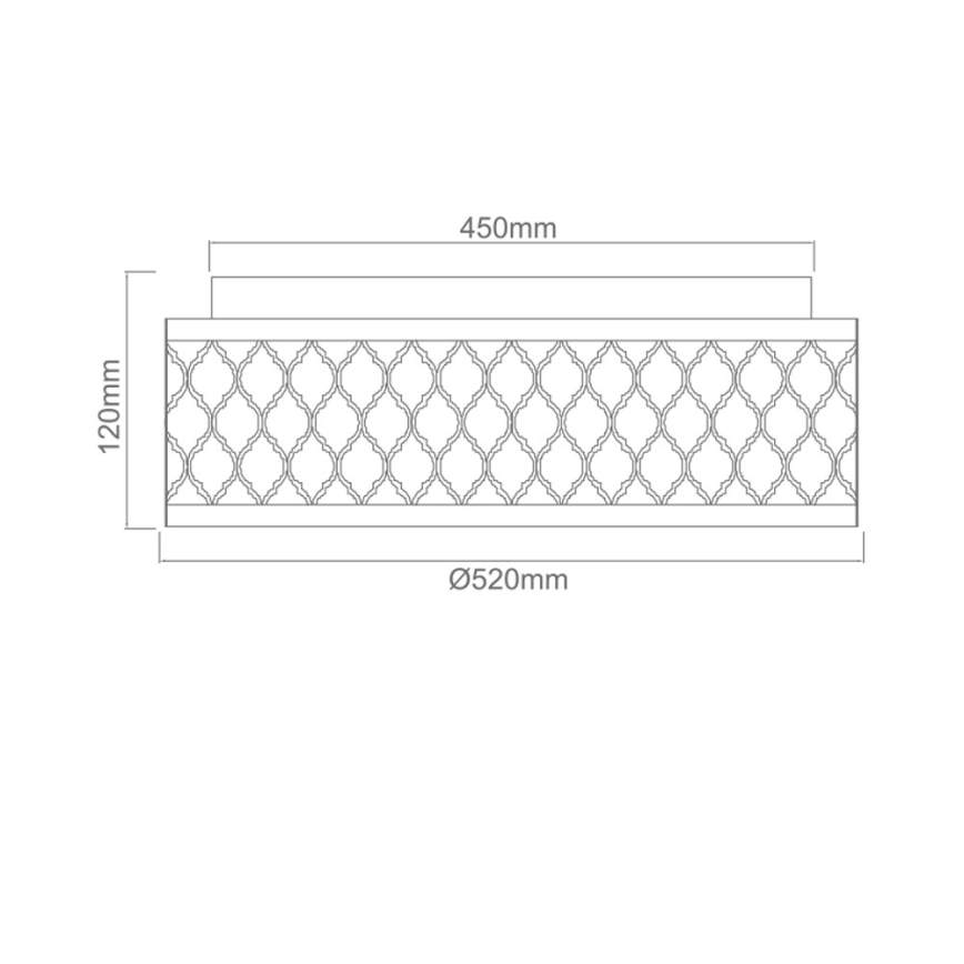 Open Design OR81008 - Lampa sufitowa CAVALLI 3xE27/15W/230V Ø 52 cm błyszczący chrom