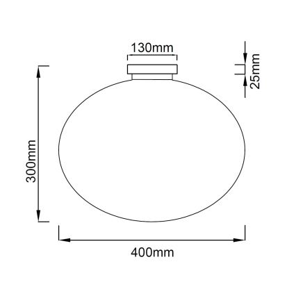 Open Design OR81169 - Lampa sufitowa PALLA 1xE27/12W/230V średnica 40 cm chrom błyszczący