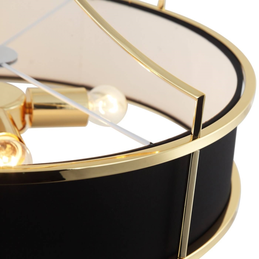 Open Design OR84146 - Żyrandol na pręcie STANZA 4xE27/15W/230V śr. 55 cm złoty/czarny