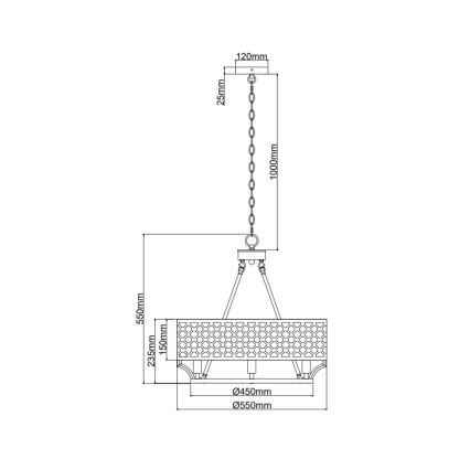 Open Design OR84375 - Żyrandol na łańcuchu VERNO 6xE14/12W/230V śr. 55 cm błyszczący chrom