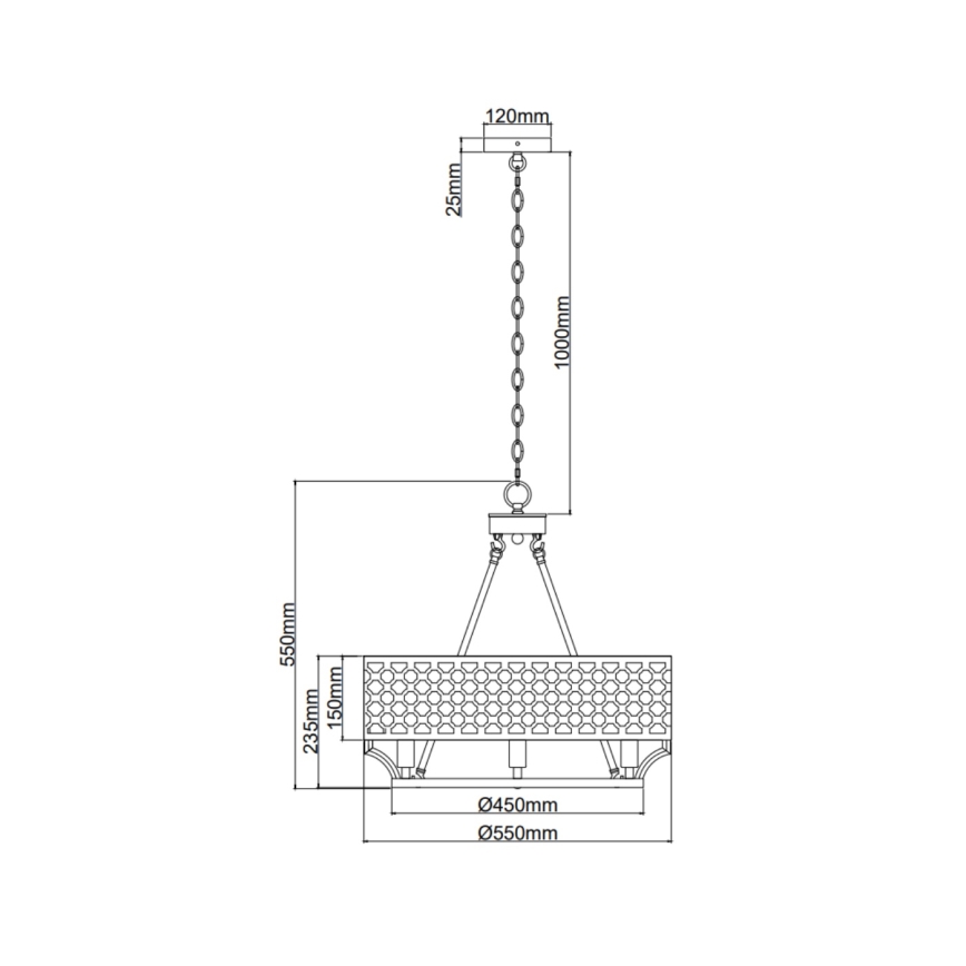 Open Design OR84375 - Żyrandol na łańcuchu VERNO 6xE14/12W/230V śr. 55 cm błyszczący chrom