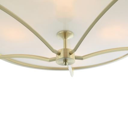 Open Design OR84436 - Lampa sufitowa STESSO 4xE27/12W/230V średnica 65 cm mosiądz/biały