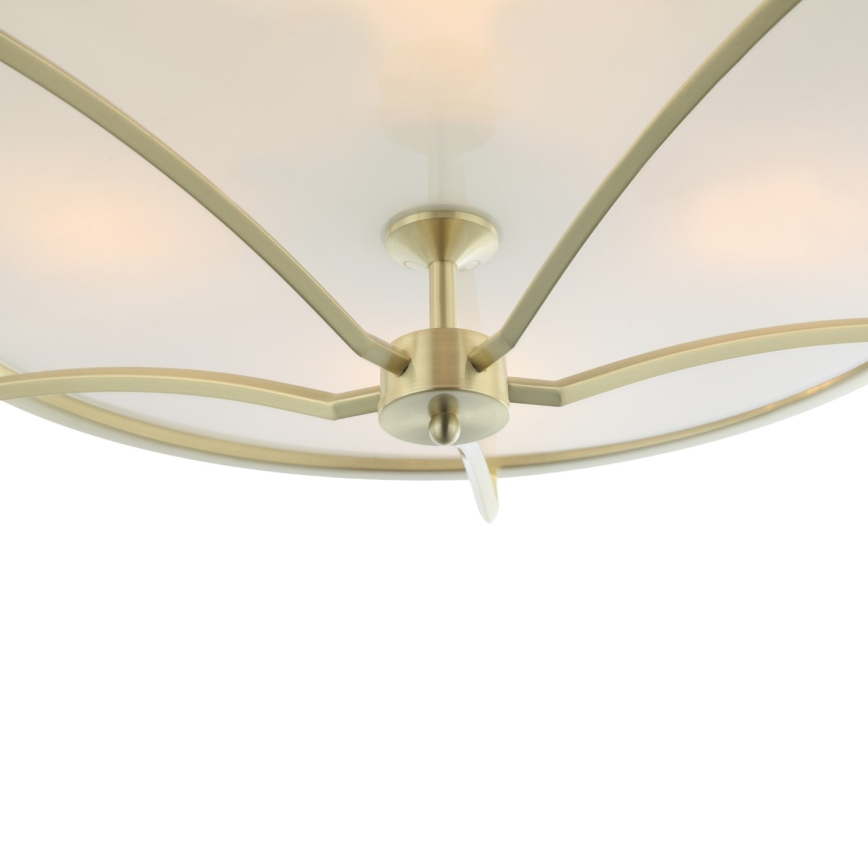 Open Design OR84436 - Lampa sufitowa STESSO 4xE27/12W/230V średnica 65 cm mosiądz/biały