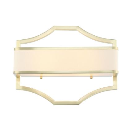 Open Design OR84511 - Kinkiet GERDO 2xE14/12W/230V mosiądz/biały