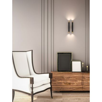 Open Design OR84573 - Kinkiet Q 2xG9/3,5W/230V czarny/złoty