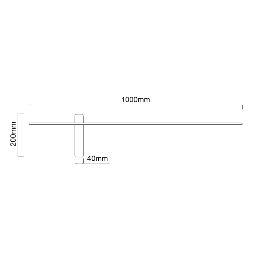 Open Design OR85051 - LED kinkiet BENE LED/10,5W/230V 100 cm czarny