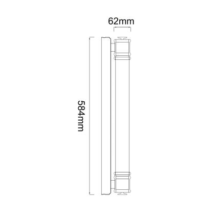 Open Design OR85235 - Oświetlenie LED do lustra łazienkowego OMI LED/13W/230V 58 cm IP44 chrom błyszczący