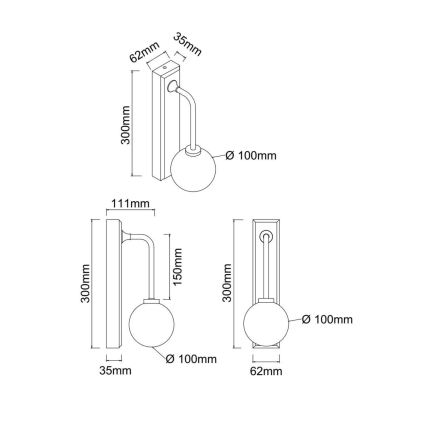 Open Design OR85600 - Łazienna lampa ścienna ERO 1xG9/9W/230V IP44 mosiądz
