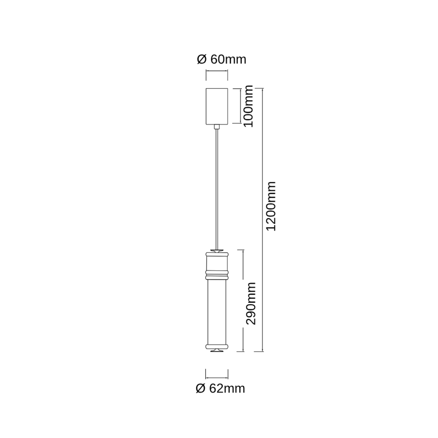 Open Design OR85723 - LED żyrandol na lince OMI LED/10W/230V mosiądz