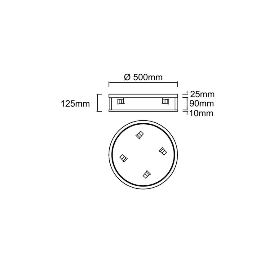 Open Design OR85761 - Lampa sufitowa SANDRO 4xE14/12W/230V, średnica 50 cm, mosiądz