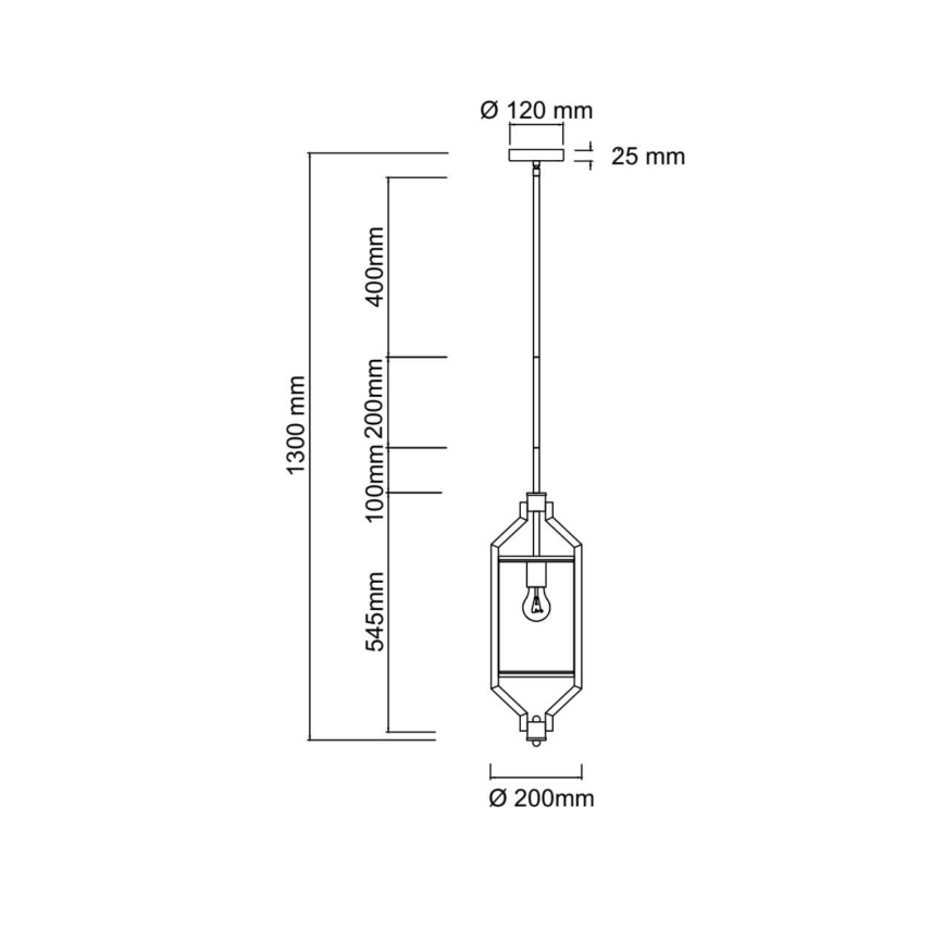 Open Design OR85853 - Żyrandol na pręcie ZUNDO 1xE27/15W/230V matowy chrom/biały