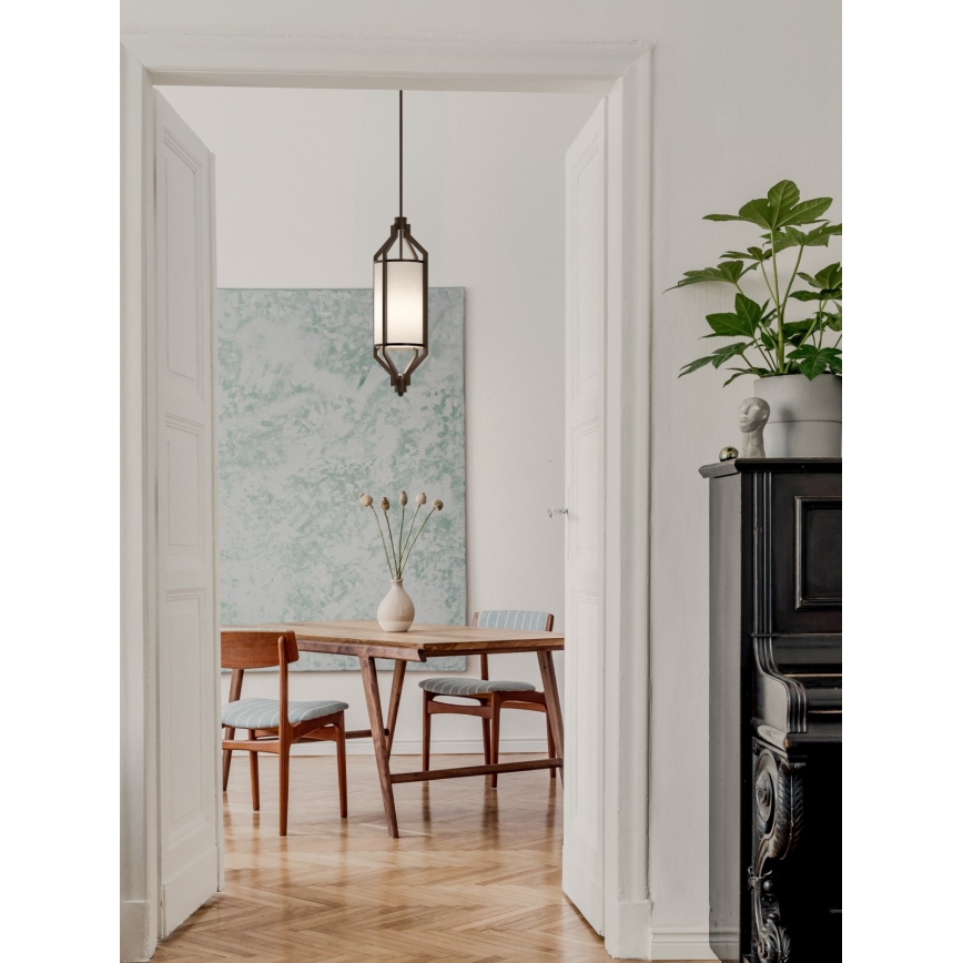 Open Design OR85877 - Żyrandol na pręcie ZUNDO 1xE27/15W/230V brązowy/beżowy