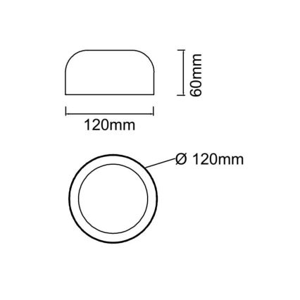 Open Design OR85891 - Oprawa sufitowa LED CEDRONE LED/8W/230V 3000/4500/6500K Ø 12 cm czarna