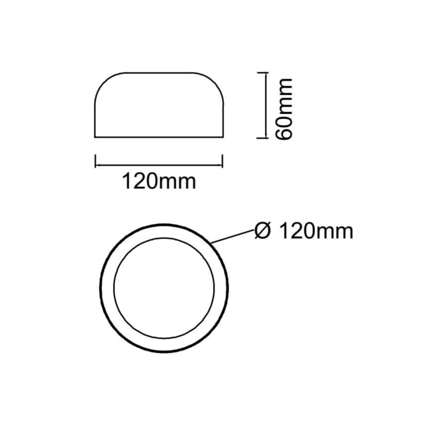 Open Design OR85891 - Oprawa sufitowa LED CEDRONE LED/8W/230V 3000/4500/6500K Ø 12 cm czarna