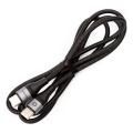 Oplotany kabel USB USB-C / USB-C, 60W, 1m, czarny