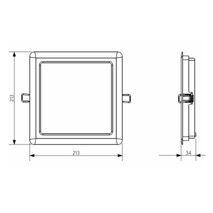 Opple 26666 - LED Oprawa wpuszczana łazienkowa LED/24W/230V 3000K IP44