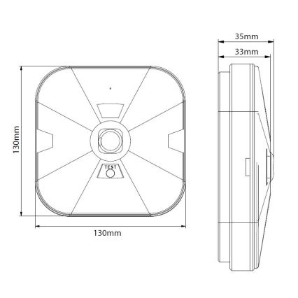 Oprawa awaryjna LED GATRION LED/3/1W/3,2V 6000K 3000 mAh IP54 biała
